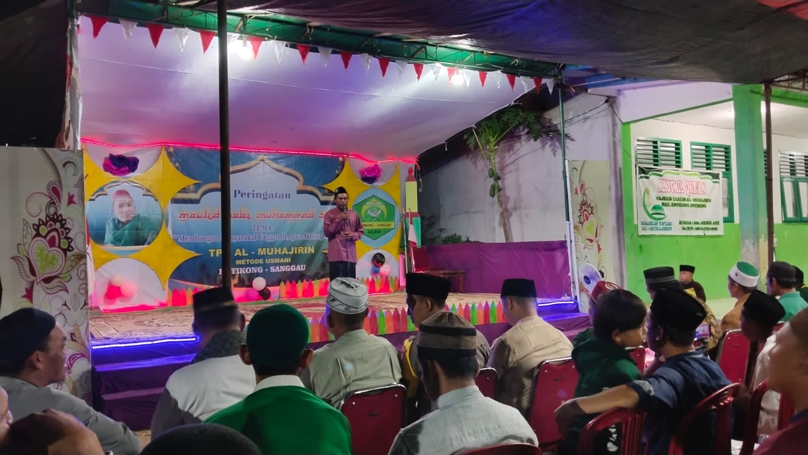 Dansatgas Pamtas Yonif 645/Gty Menghadiri Peringatan Maulid Nabi Besar Muhammad SAW 1444 H.