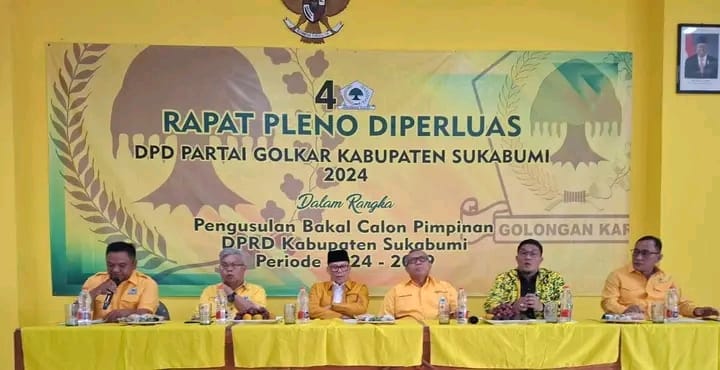 Gelar Rapat Pleno, DPD Partai Golkar Sukabumi Usulkan 5 ADPRD Terpilih Maju Pada Pemilu 2024