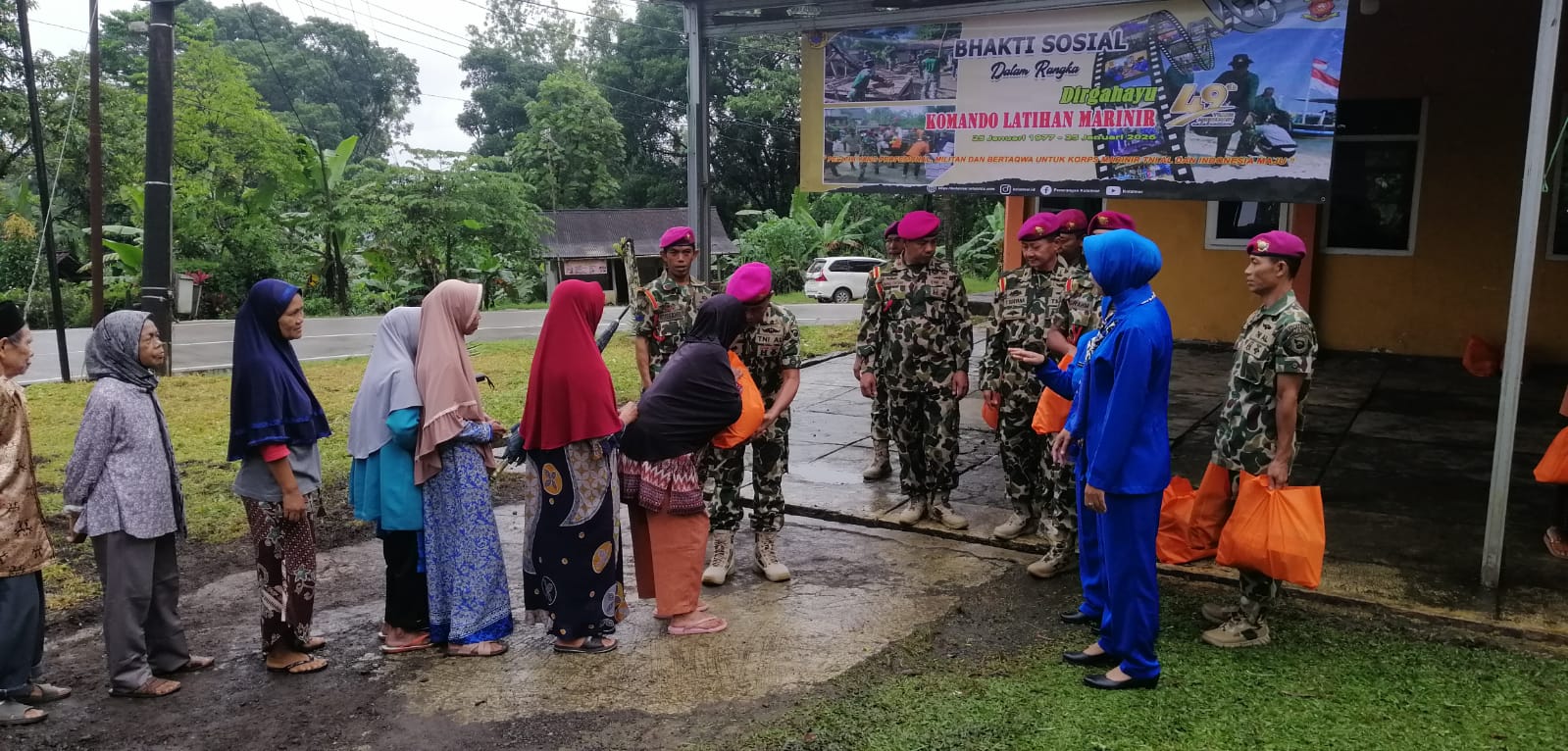 Puslatpurmar 6 Jampang Tengah Gelar Bhakti Sosial Sambut HUT ke-49 Kolatmar