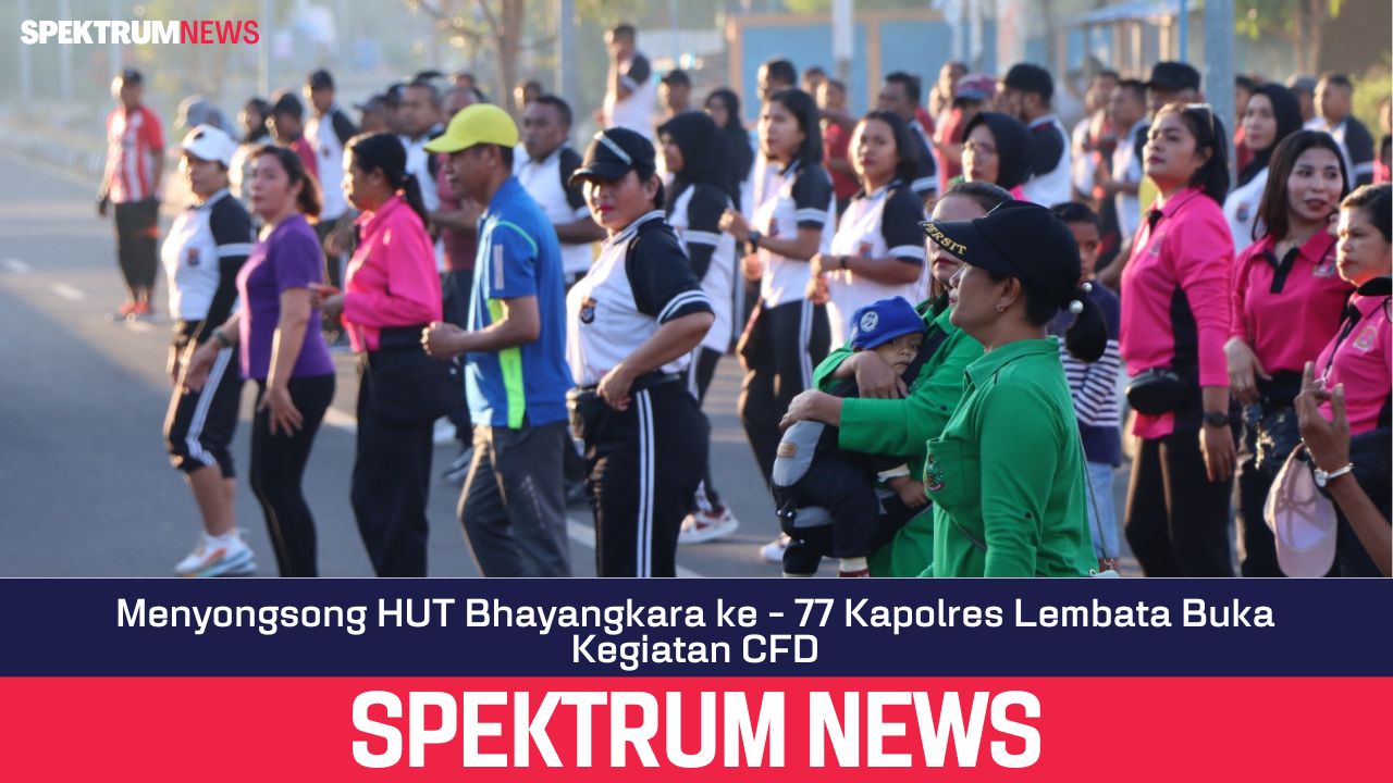 Menyongsong HUT Bhayangkara ke - 77, Kapolres Lembata Buka Kegiatan CFD