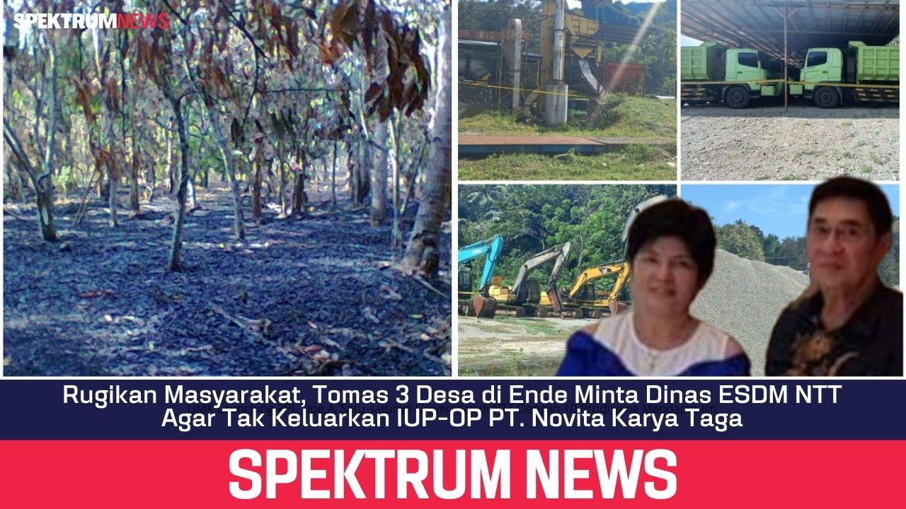 Rugikan Masyarakat, Tomas 3 Desa di Ende Minta Dinas ESDM NTT Agar Tak Keluarkan IUP-OP PT. Novita Karya Taga