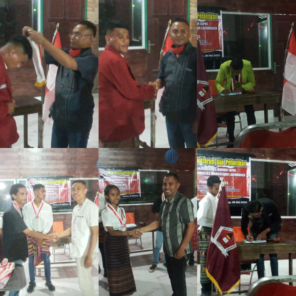 Mahasiswa Laenmanen Kupang Deklarasi dan Pelantikan BPH FORSMALA Kupang Periode 2022-2023